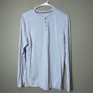 HYLETE Men’s Henley Light Blue Small Bamboo Blend